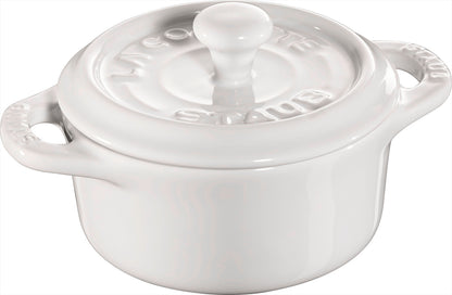 Staub Mini Cocotte, 10 cm - Reinweiß - ideal für kleine Portionen