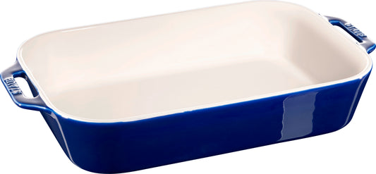 STAUB Auflaufform aus Keramik, dunkelblau, ideal für Aufläufe und Gratins.