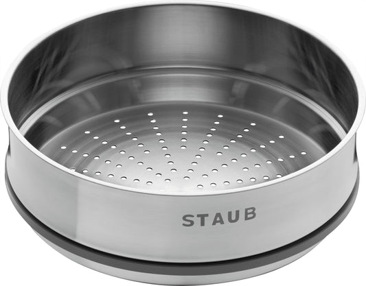 Staub Dämpfeinsatz aus Edelstahl, 26 cm, für gesundes Kochen und Dämpfen.