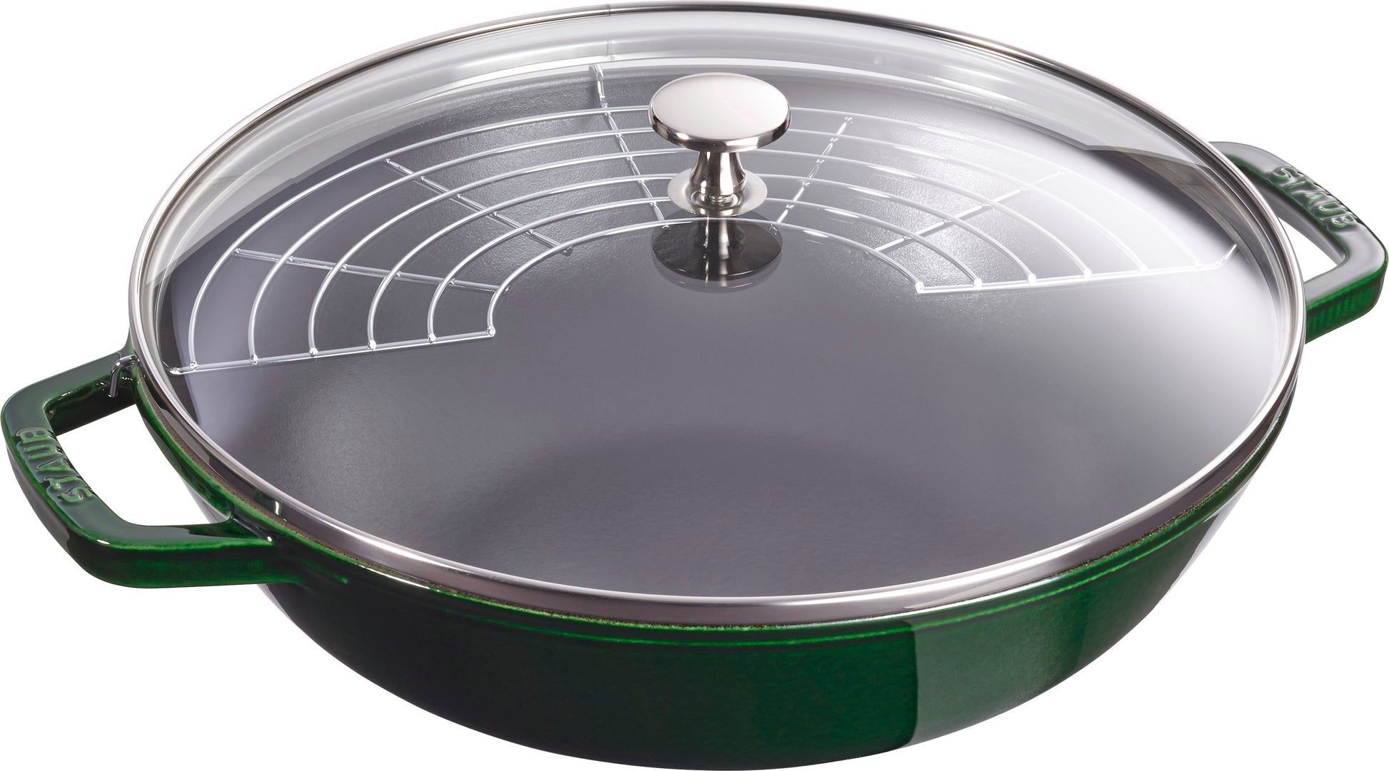 Staub Wok mit Glasdeckel, 30 cm, ideal für verschiedene Kochmethoden