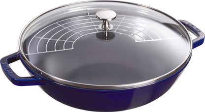 Staub Wok mit Glasdeckel für vielseitige Kochmethoden