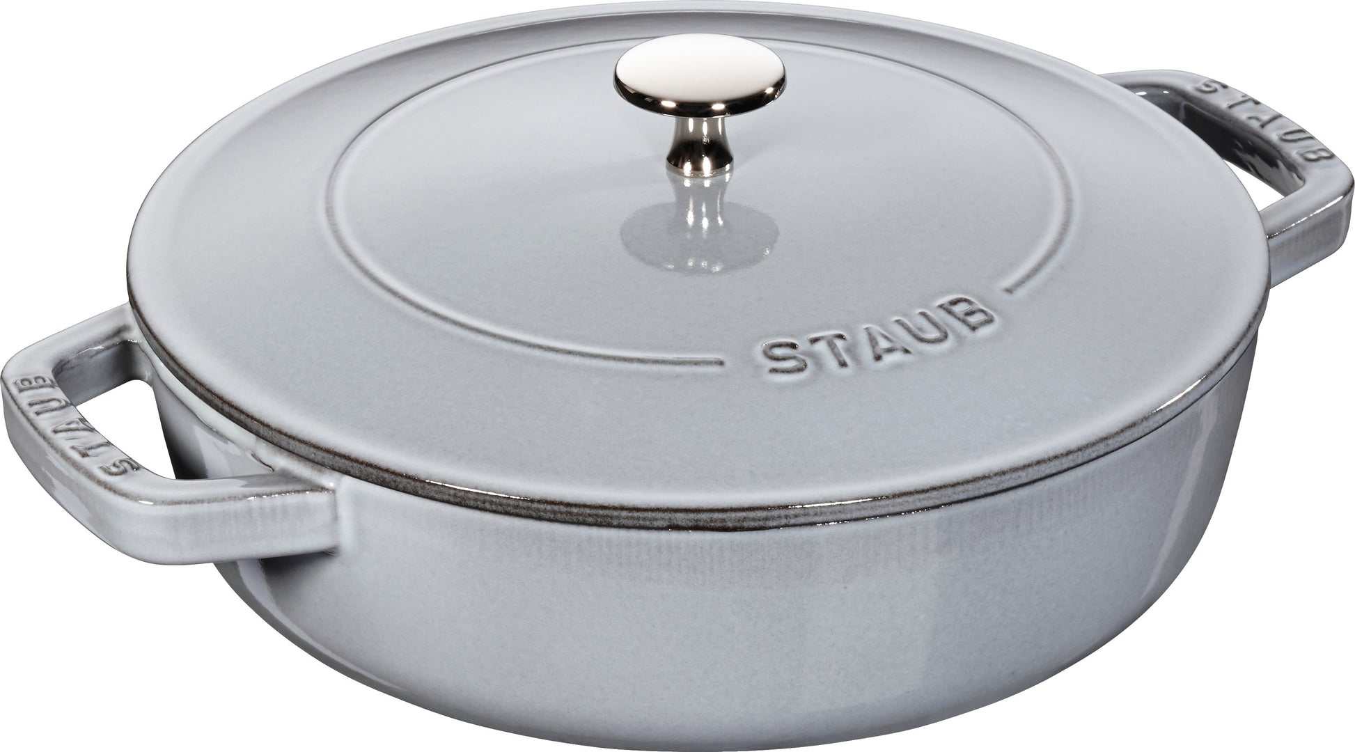 Staub Bräter mit Chistera Drop-Structure, 24 cm aus Gusseisen für gleichmäßiges Garen.