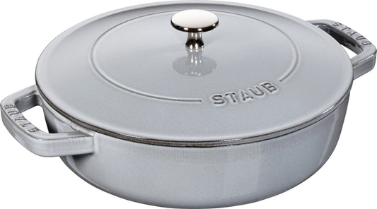 Staub Bräter mit Chistera Drop-Structure, 24 cm aus Gusseisen für gleichmäßiges Garen.