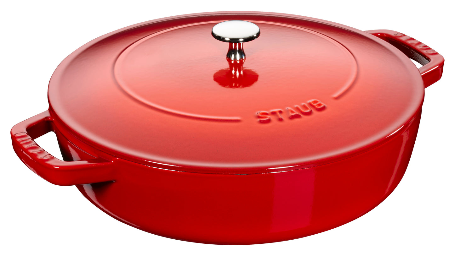 Staub Bräter mit Chistera Drop-Structure, 24 cm, für die Zubereitung von Schmorgerichten.