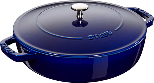 Staub Bräter mit Chistera Drop-Structure, 28 cm, ideal für das Kochen von Schmorgerichten.