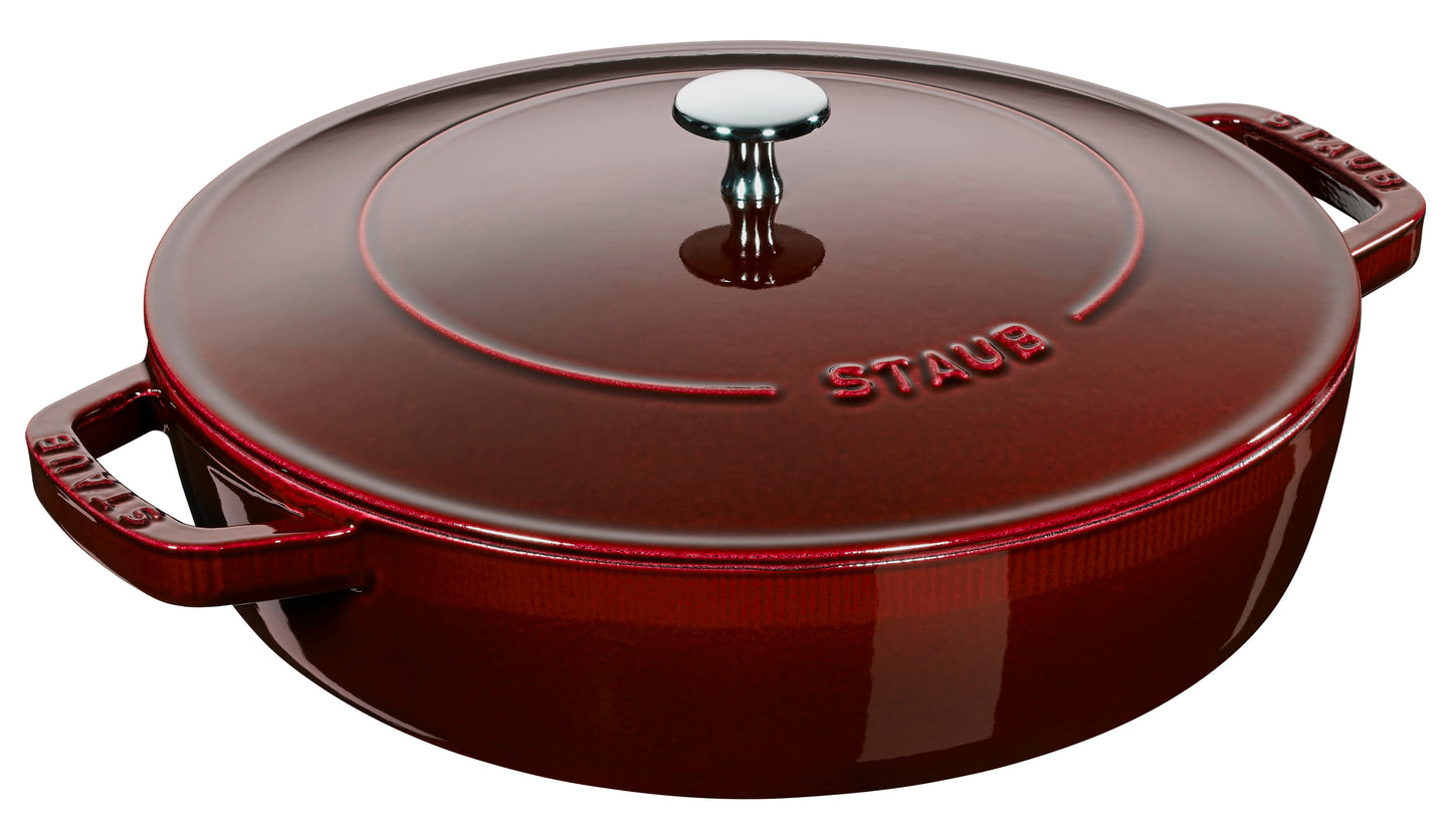 Staub Bräter mit Chistera Drop-Structure, 24 cm, für die Zubereitung von Schmorgerichten