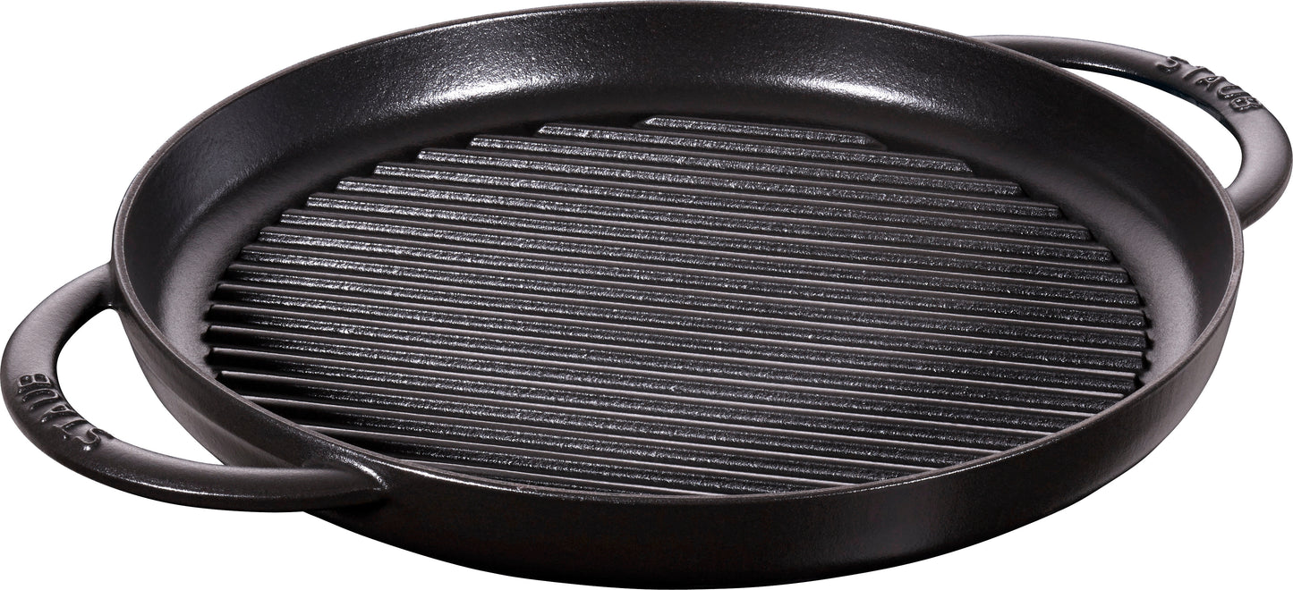 Staub Pure Grill, 30 cm – Gusseisen Grillpfanne für professionelle Küche