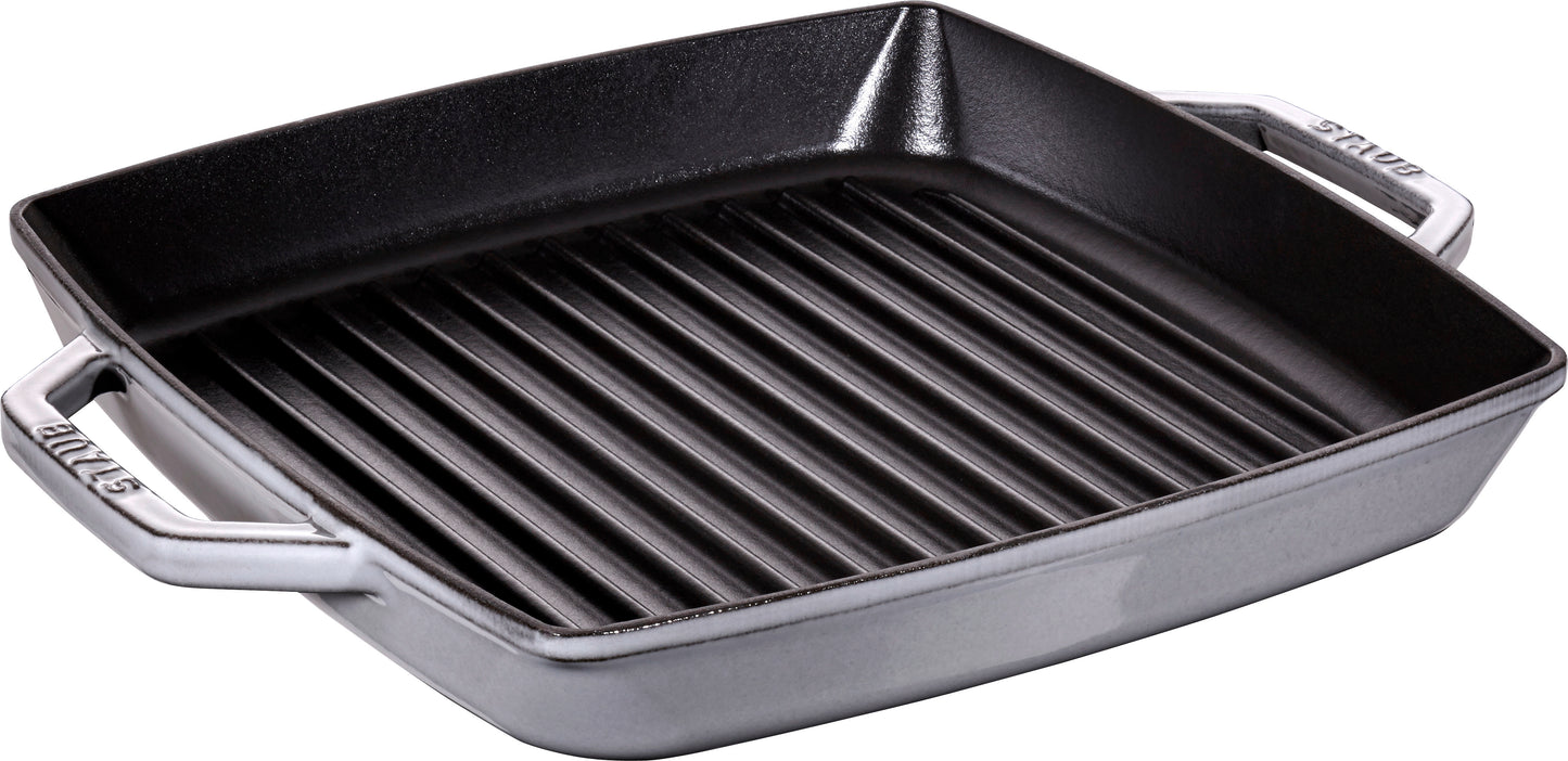 Staub Grillpfanne 28 cm aus Gusseisen für vielseitige Grillanwendungen