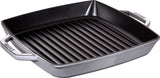 Staub Grillpfanne, 28 cm | quadratisch | Gusseisen | Graphit-Grau