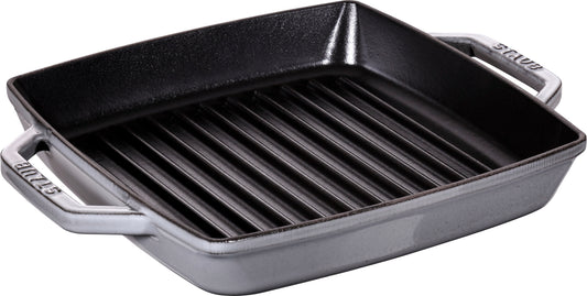 Staub Grillpfanne, 23 cm – Gusseisen Grillpfanne für gleichmäßige Wärmeverteilung
