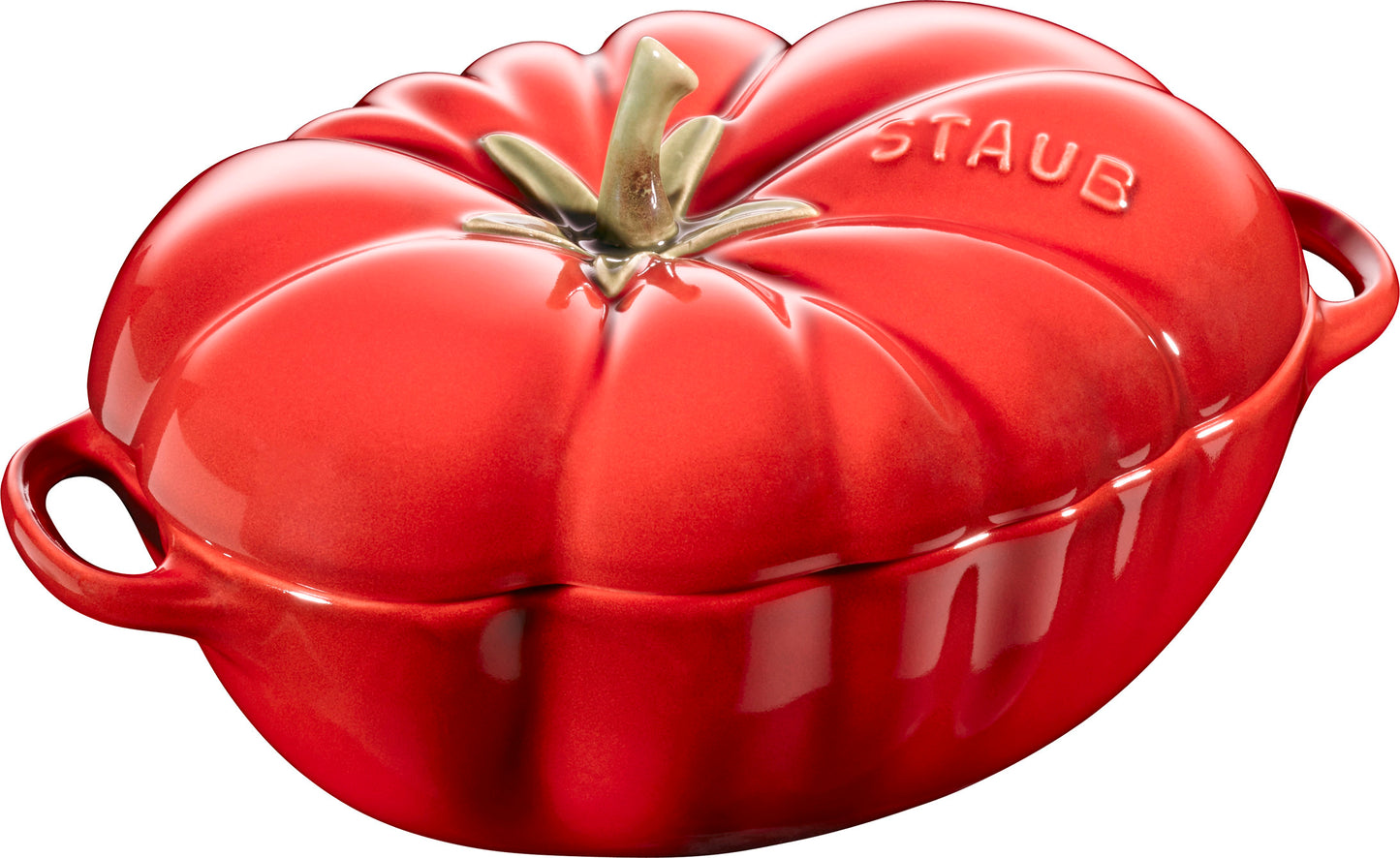 Staub Cocotte 16 cm in Kirsch-Rot, ideal für das Kochen und Servieren von Speisen.
