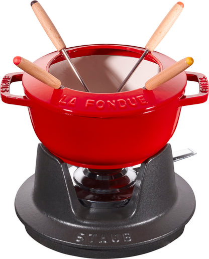 Staub Fondue Set aus Gusseisen für gemeinschaftliches Kochen