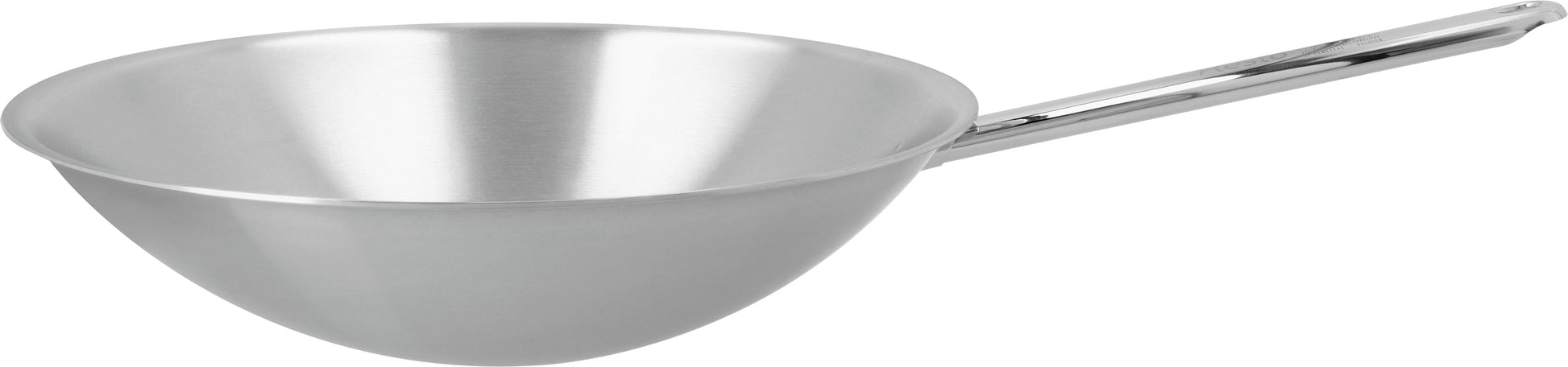Demeyere Wok mit rundem Boden, 36 cm, ideal für vielseitige Kochtechniken