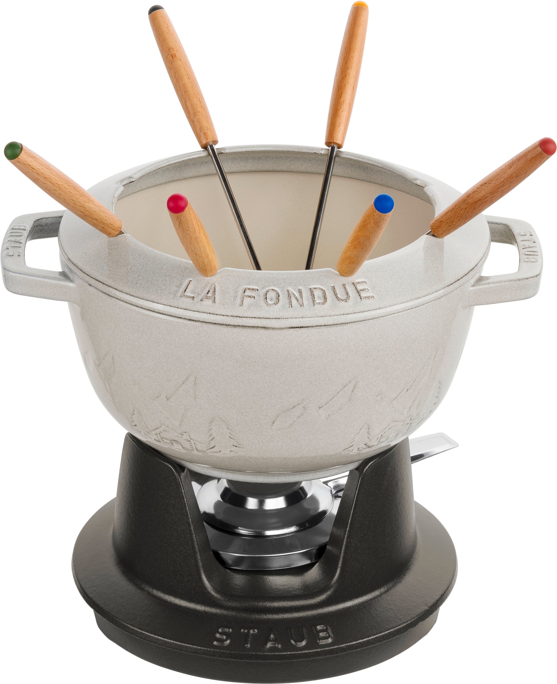 Staub Fondue Set aus Gusseisen für gesellige Kochabende