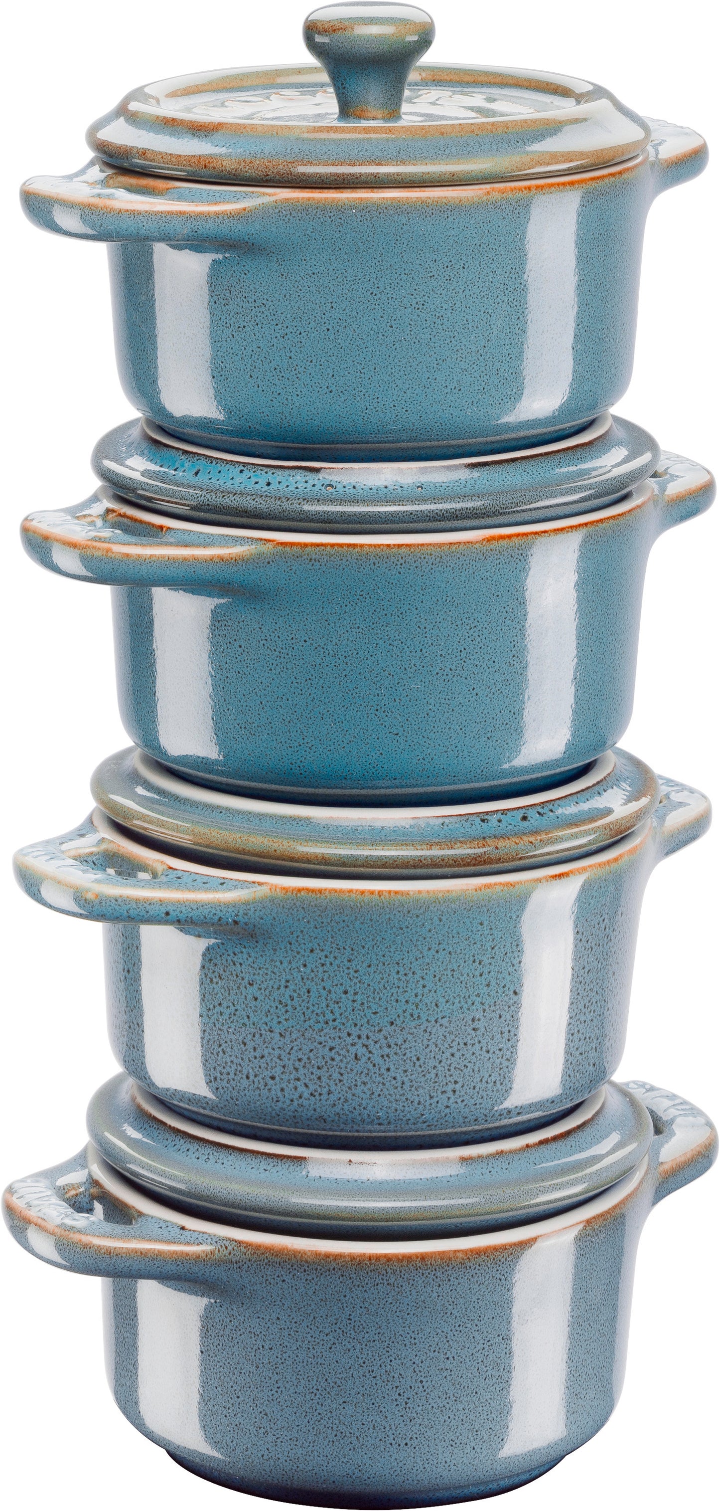 Staub Cocotte Set aus Keramik, ideal für das Kochen und Servieren von Speisen