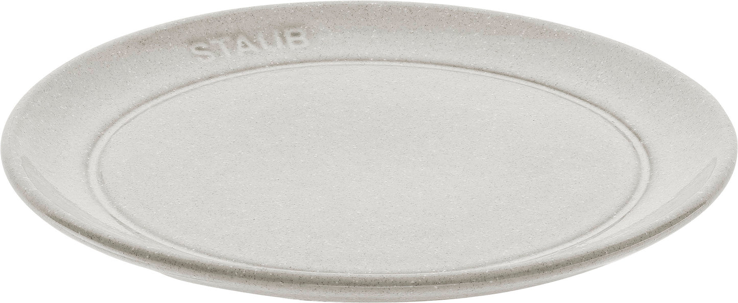 Staub flacher Teller 15 cm aus Keramik für elegante Tischpräsentation