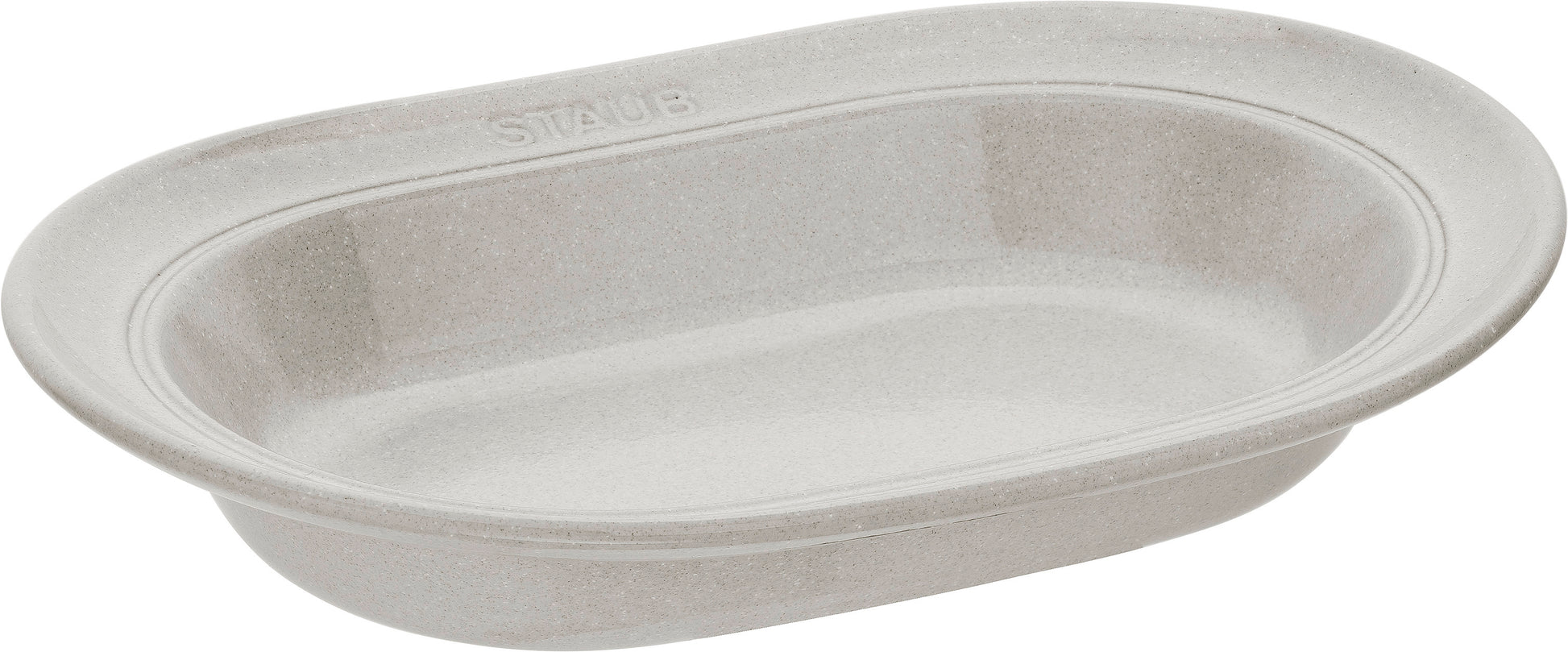 Staub Teller in Weißer Trüffel, 25 cm, geeignet für die Präsentation von Speisen.