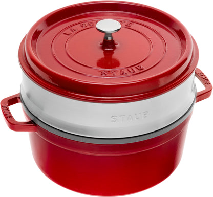 Staub Cocotte mit Dämpfeinsatz, 24 cm - ideal für die Zubereitung von delikaten Gerichten