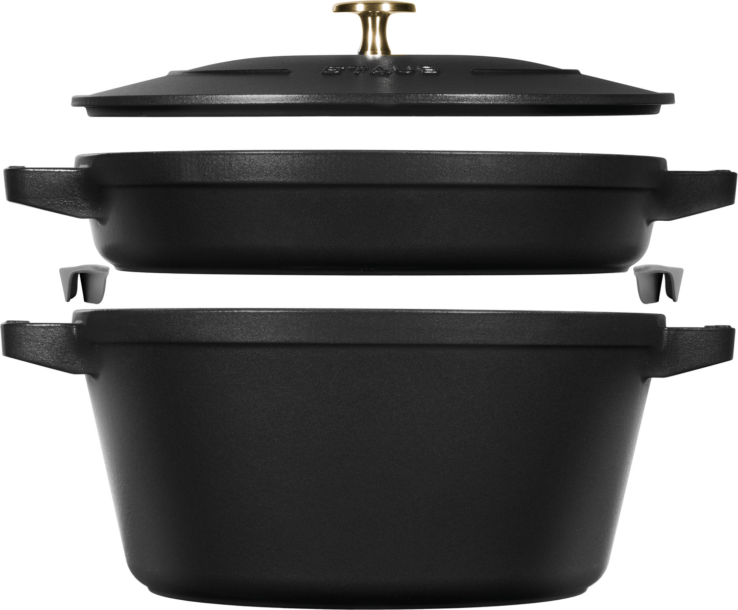 Staub Kochtopfset aus Gusseisen für vielseitiges Kochen