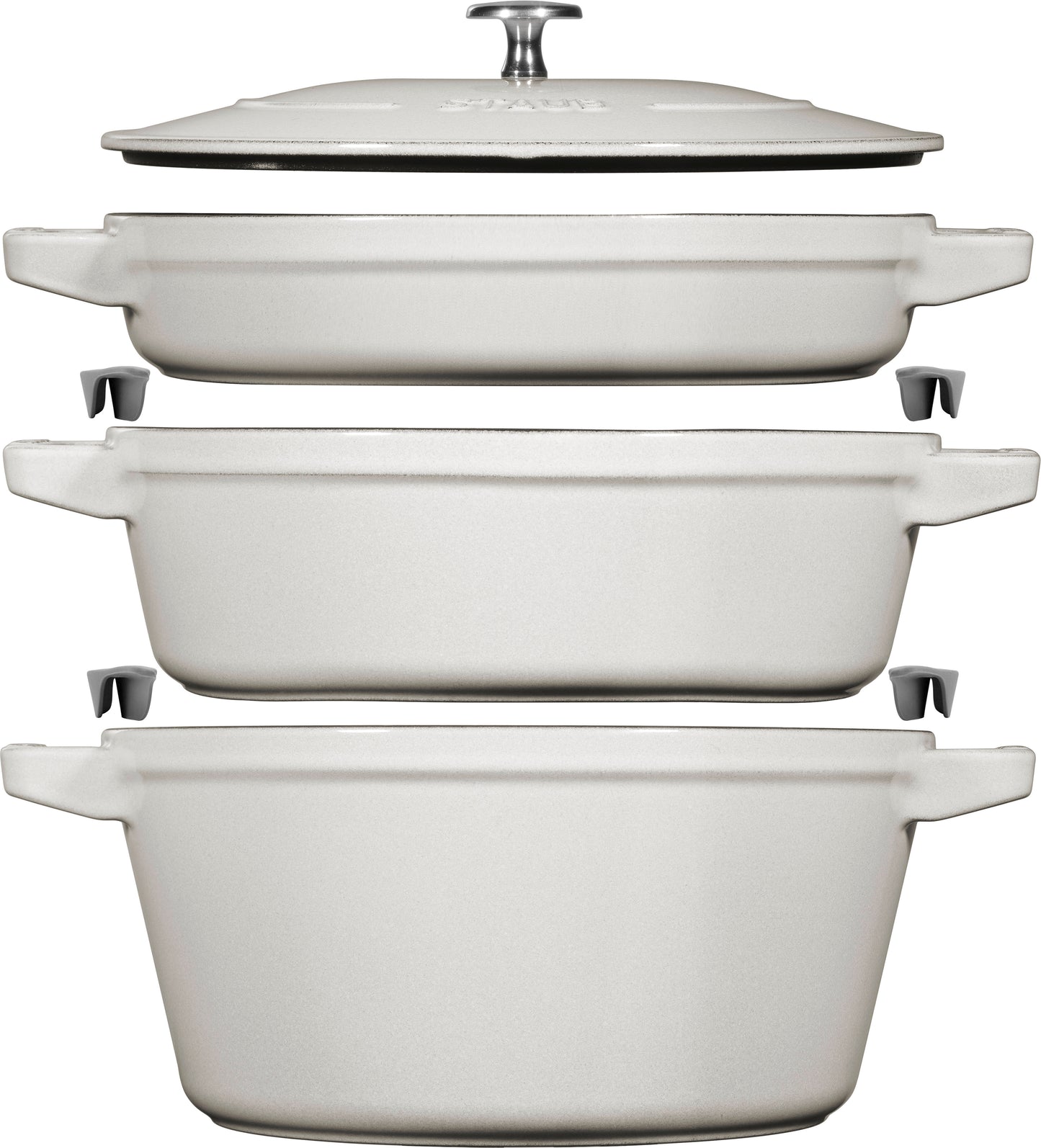 Staub Kochtopfset aus Gusseisen für professionelle Küchen