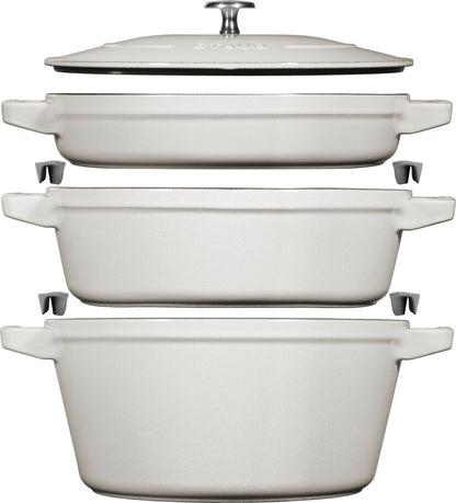 Staub Kochtopfset aus Gusseisen für professionelle Küchen