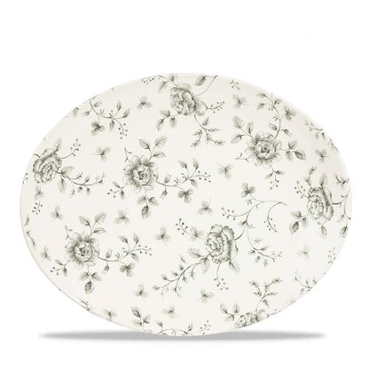 Churchill Super Vitrified Grey Rose Chintz Orbit Platte für stilvolle Servieranwendungen