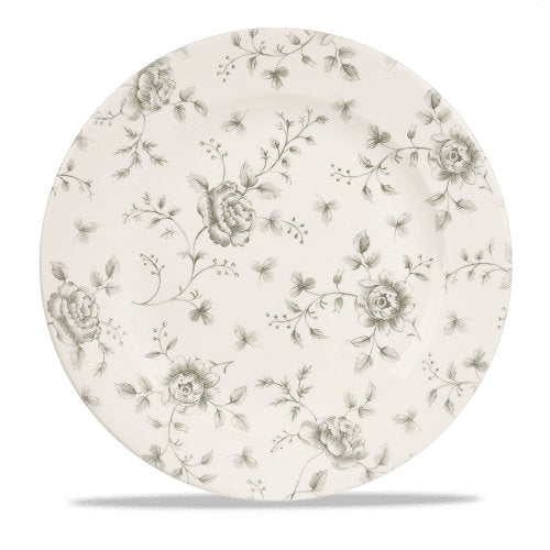 Churchill Super Vitrified Grey Rose Chintz Teller flach 30,5cm für Gastronomie