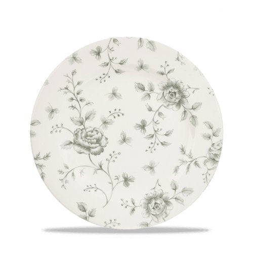 Churchill Super Vitrified Grey Rose Chintz Teller Flach 21cm - Servierplatte für Gastronomie