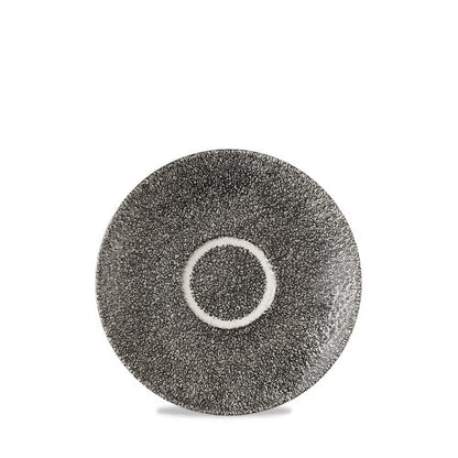 Churchill Super Vitrified Raku Quartz Black Cappuccino-Untertasse 15,6cm für Gastronomie
