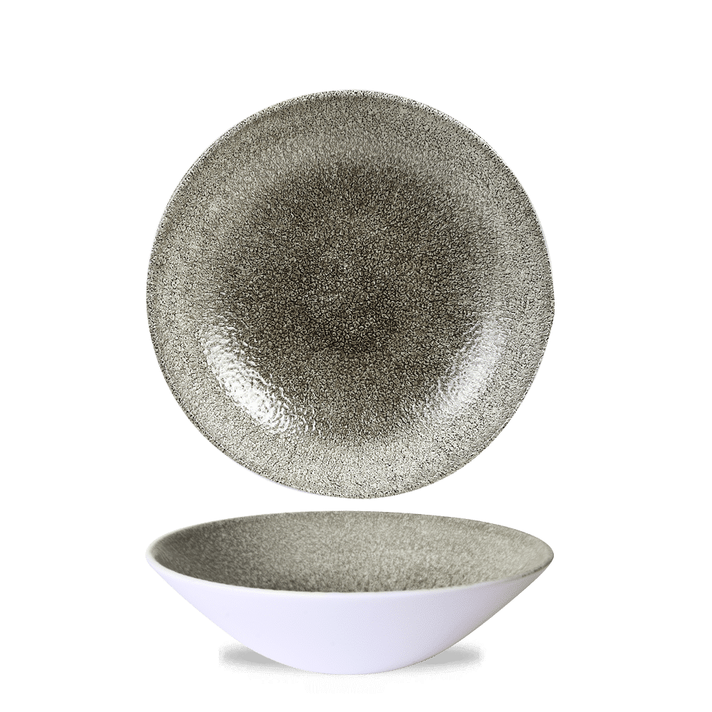 Churchill Super Vitrified Raku Quartz Black Schale 22cm für Gastronomie