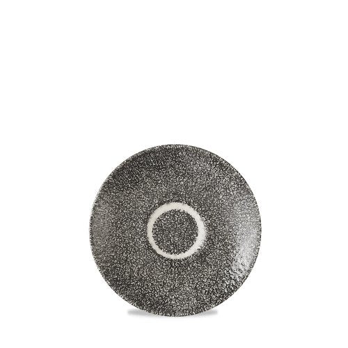 Churchill Super Vitrified Raku Quartz Black Espresso-Untertasse 11,8 cm für Gastronomie