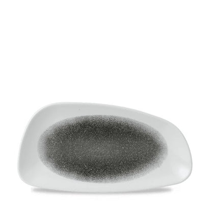 Churchill Super Vitrified Raku Quartz Black Chefs Geo Platte 30x15.5cm für Gastronomie