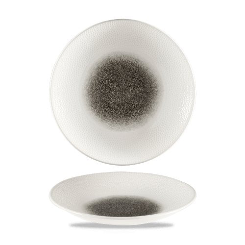 Churchill Super Vitrified Isla Raku Quartz schwarzer tiefen Teller 27cm für gastronomische Anwendungen