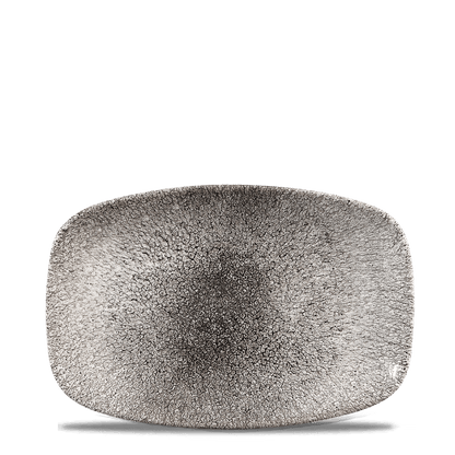 Churchill Raku Quartz Black Chefs Platte 23.7x15.7cm für Gastronomie