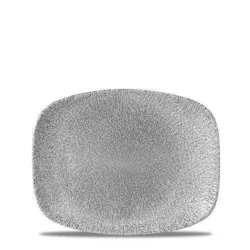 Churchill Raku Jasper Grey Chefs Plate 26.1x20.2cm für Gastronomie