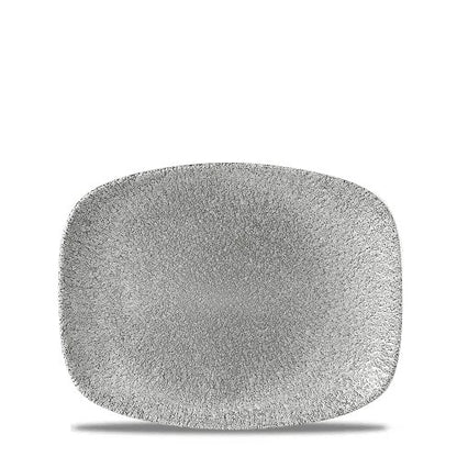 Churchill Raku Jasper Grey Chefs Plate 26.1x20.2cm für Gastronomie