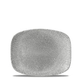 Churchill Super Vitrified Raku Jasper Grey Chefs Plate 26.1x20.2cm
