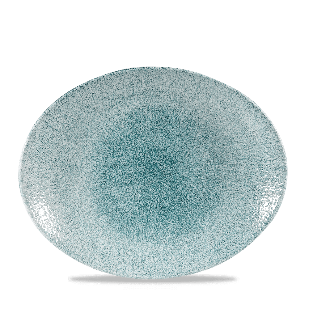 Churchill Raku Jade Green Platte Oval für Gastronomie und professionelle Küche