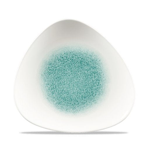Churchill Super Vitrified Raku Jade Green Teller dreieckig 22,9cm für Gastronomie