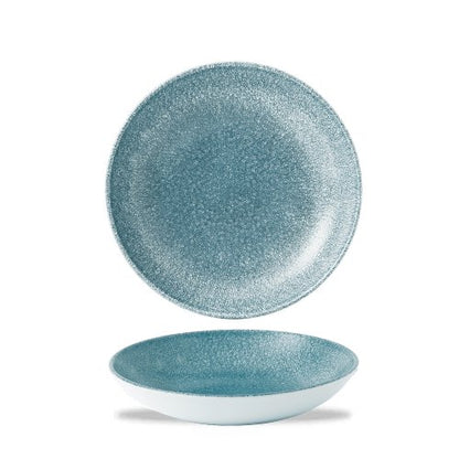 Churchill Raku Topaz Blue Teller Tief 18,2cm für Gastronomie
