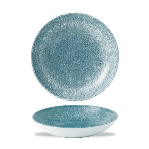 Churchill Super Vitrified Raku Topaz Blue Teller, tief, 24,8 cm, für Gastronomie