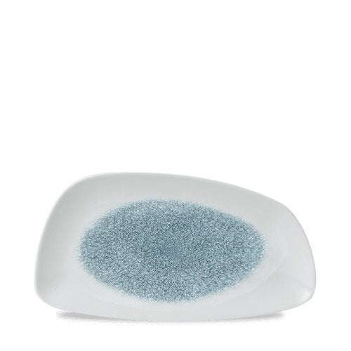 Churchill Super Vitrified Raku Topaz Blue Chefs Geo Platte 30x15.5cm für die gastronomische Präsentation von Speisen