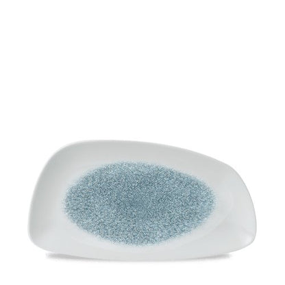 Churchill Super Vitrified Raku Topaz Blue Chefs Geo Platte 30x15.5cm für die gastronomische Präsentation von Speisen
