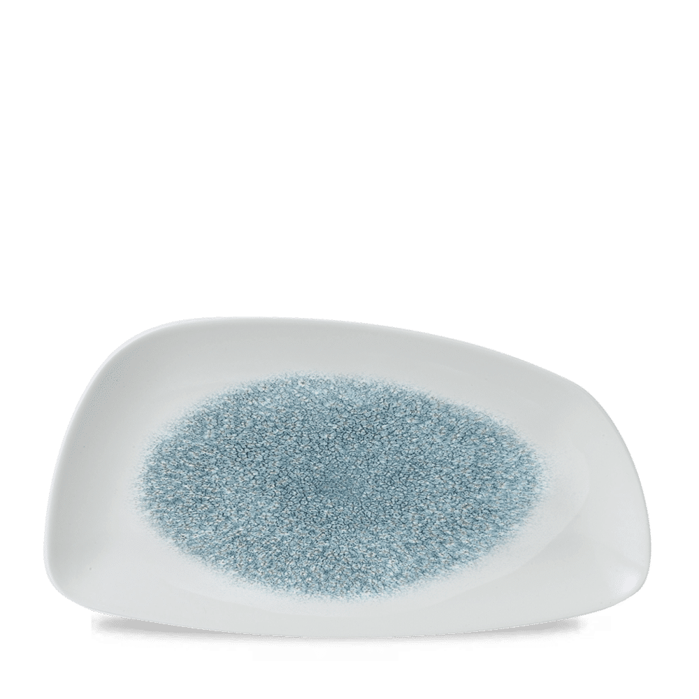 Churchill Super Vitrified Raku Topaz Blue Chefs Geo Platte für kreative Speisenpräsentation