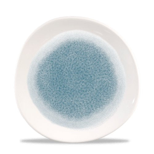 Churchill Raku Topaz Blue Teller, ideal für Gastronomie und Präsentation von Speisen.