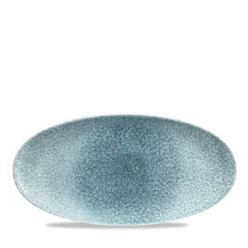 Churchill Super Vitrified Raku Topaz Blue Oval Chefs Platte 30x15cm