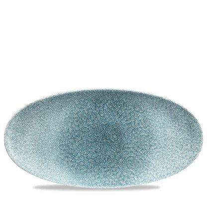 Churchill Super Vitrified Raku Topaz Blue Oval Chefs Platte für Gastronomie und Catering