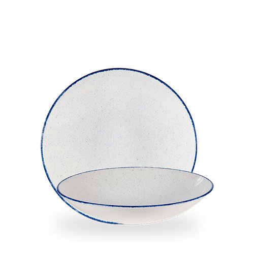 Churchill Super Vitrified Hints Indigo Coupe Buffet Schale für Buffets und Gastronomie