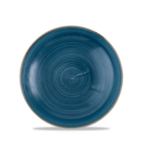 Churchill Super Vitrified Stonecast Java Blue Teller Tief Coup 18,2cm - für Gastronomie und Präsentation