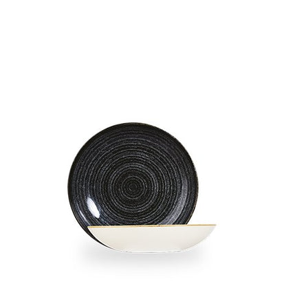Churchill Super Vitrified Studio Prints Charcoal Black Teller Tief 18,2cm für gastronomische Anwendungen